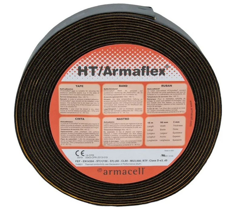 Pás lepící Armacell Armaflex HT 50 x 3 mm, délka 15 m, černá