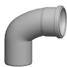 Koleno Wolf 87° DN80 z polypropylénu