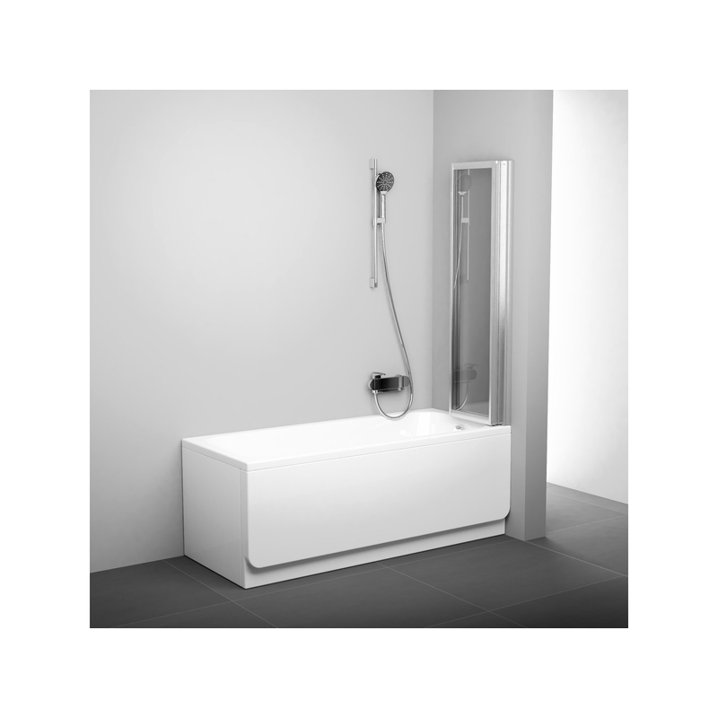 Vanová zástěna Ravak VS3 130, satin+rain