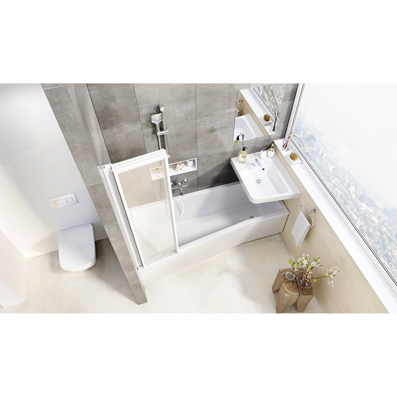 Vanová zástěna Ravak VS3 130, satin+rain