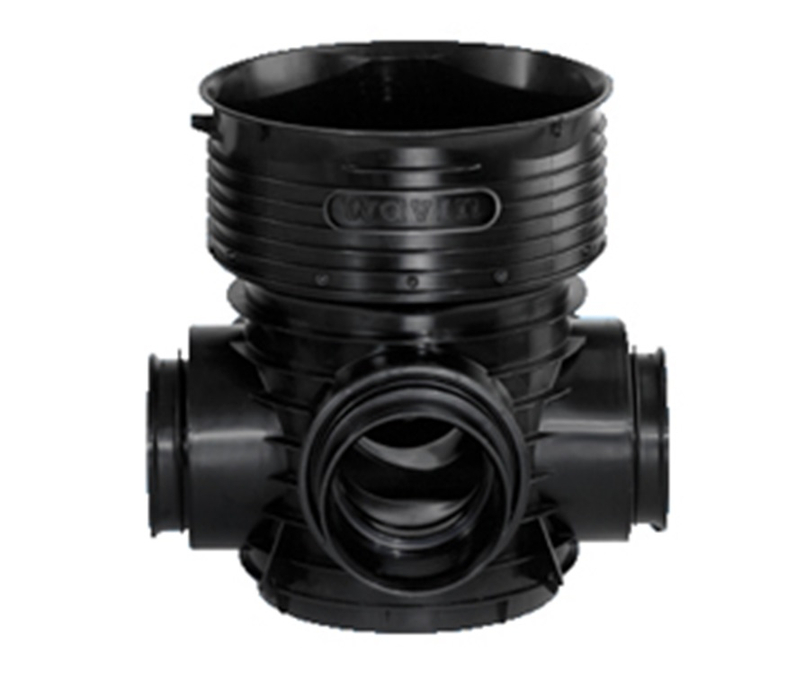 Dno šachtové sběrné typ X 90° Wavin Tegra 425, KG DN 160