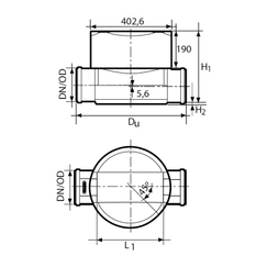 Dno šachtové PP Wavin Basic 400, KG DN 110 (přímé)