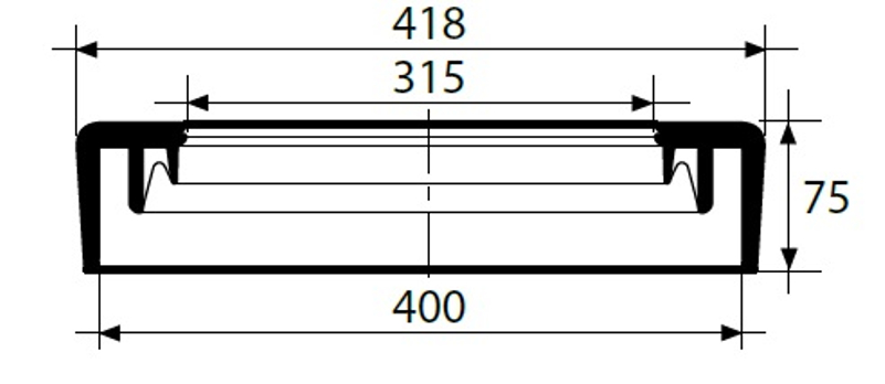Redukční těsnící manžeta Wavin Basic 400 x 315