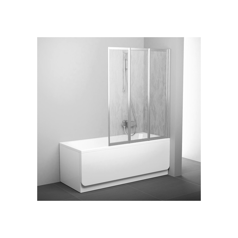 Vanová zástěna Ravak VS3 115, satin+rain