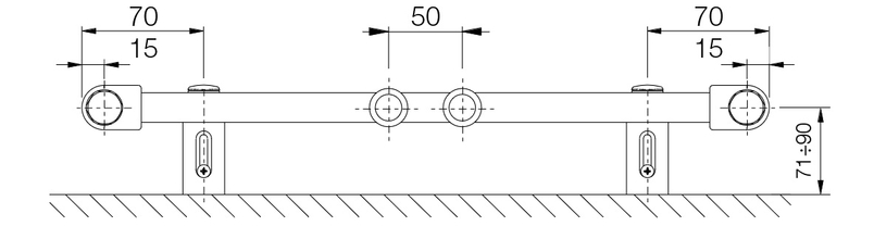 Těleso koupelnové trubkové Koralux Linear Classic KLC 1220/450, výkon 462 W, klasické připojení, barva bílá