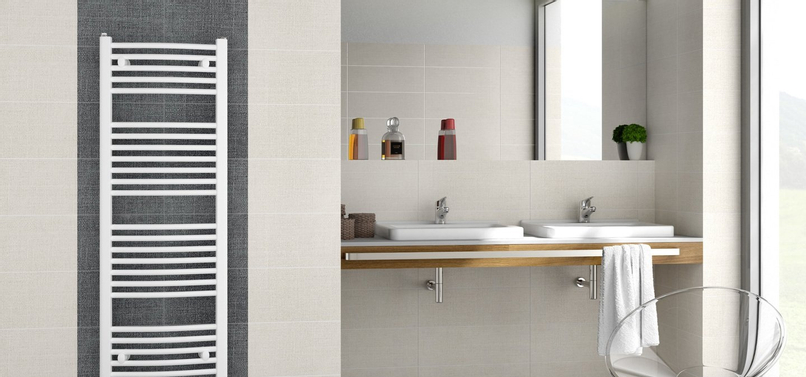 Těleso koupelnové trubkové Koralux Rondo Classic KRC 1220/750, výkon 726 W, klasické připojení, barva bílá