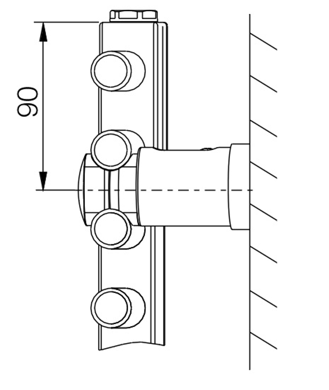 Těleso koupelnové trubkové Koralux Rondo Classic KRCM 700/600, výkon 329 W, středové připojení, barva bílá