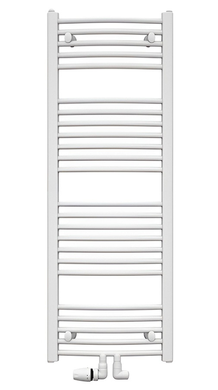 Těleso koupelnové trubkové Koralux Rondo Classic KRCM 900/600, výkon 429 W, středové připojení, barva bílá