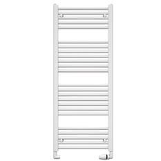 Těleso koupelnové trubkové Koralux Linear Comfort KLT 1220/450, výkon 504 W, klasické připojení, barva bílá