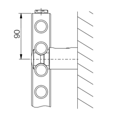 Těleso koupelnové trubkové Koralux Linear Comfort KLTM 900/600, výkon 475 W, středové připojení, barva bílá