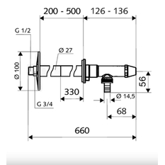 Nezámrzný ventil Schell Polar II Set, 1/2˝, chrom