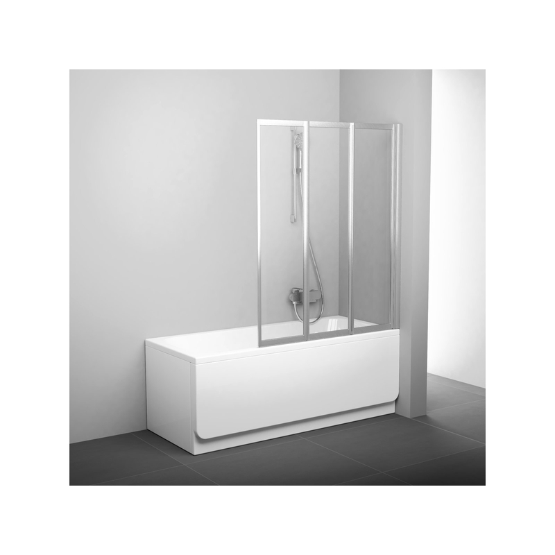 Vanová zástěna Ravak VS3 115, satin+transparent