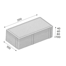 Dlažba betonová CSB Cihla 20 x 10 x 6 cm červená Standard skladba