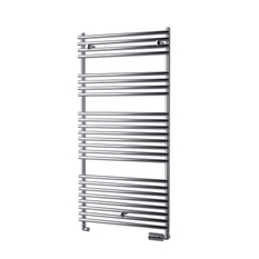 Těleso koupelnové trubkové Isan Ikaria 1212 x 600 mm, 663 W, elektrické s regulátorem Mini PW, sněhově bílá RAL 9016