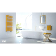 Těleso koupelnové trubkové Isan Ikaria Radius 732 x 500 mm, 349 W, klasické připojení, sněhově bílá RAL 9016