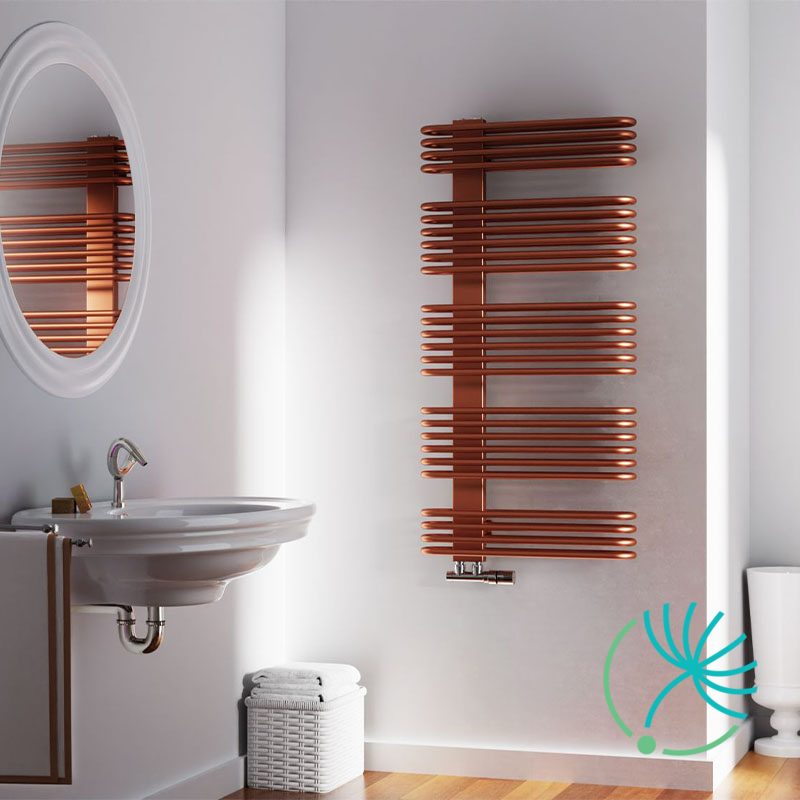 Těleso koupelnové trubkové Isan Koro 1215 x 600 mm, 1010 W, klasické připojení, sněhově bílá RAL 9016