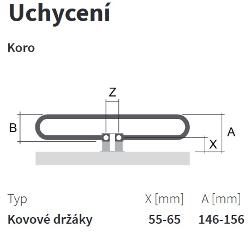 Těleso koupelnové trubkové Isan Koro 1215 x 600 mm, 1010 W, klasické připojení, sněhově bílá RAL 9016