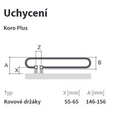 Těleso koupelnové trubkové Isan Koro Plus 1215 x 600 mm, 1010 W, elektrické s regulátorem Mini PW, sněhově bílá RAL 9016