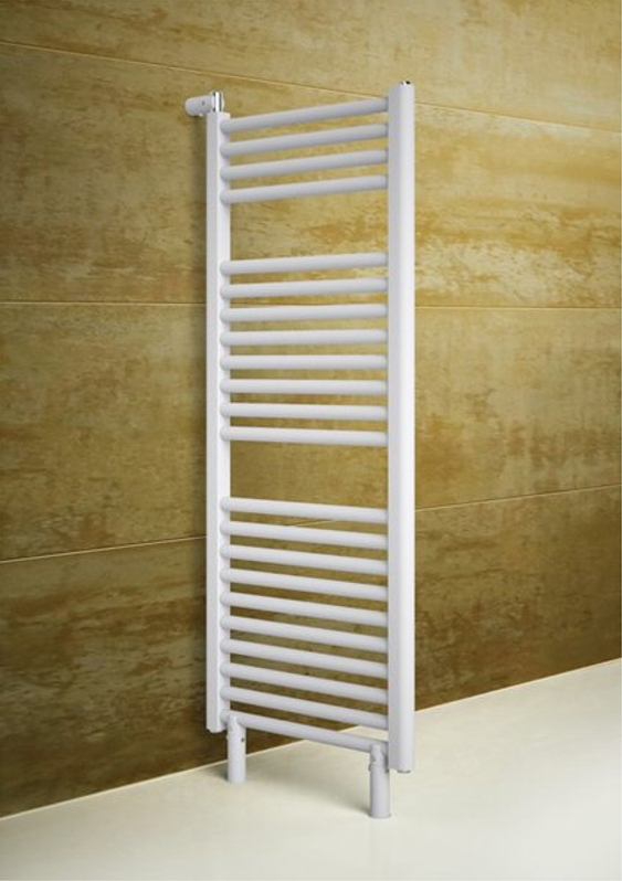 Těleso koupelnové trubkové Isan Linosia 1180 x 600 mm, 638 W, klasické připojení, sněhově bílá RAL 9016