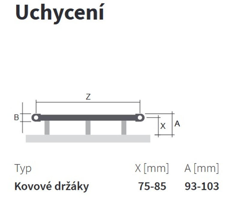 Těleso koupelnové trubkové Isan Linosia 1180 x 600 mm, 638 W, klasické připojení, sněhově bílá RAL 9016