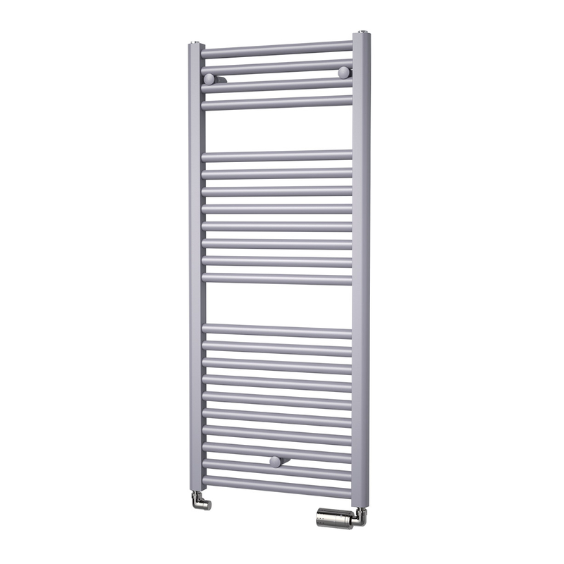 Těleso koupelnové trubkové Isan Linosia 1180 x 600 mm, 638 W, elektrické s regulátorem Mini PW, sněhově bílá RAL 9016