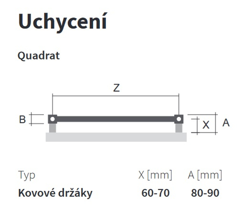 Těleso koupelnové trubkové Isan Quadrat 1255 x 500 mm, 582 W, elektrické s regulátorem Mini PW, sněhově bílá RAL 9016