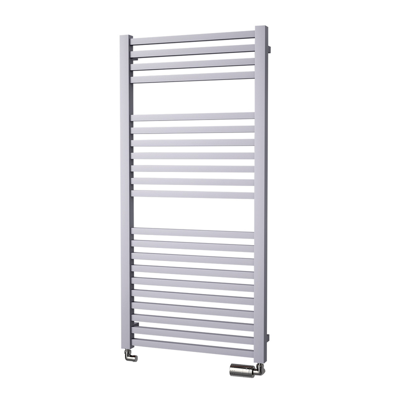 Těleso koupelnové trubkové Isan Quadrat 1255 x 600 mm, 680 W, klasické připojení, sněhově bílá RAL 9016