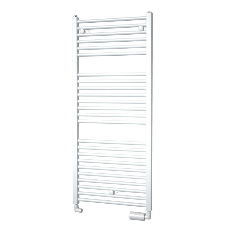 Těleso koupelnové trubkové Isan Tongia 1135 x 600 mm, 600 W, klasické připojení, sněhově bílá RAL 9016