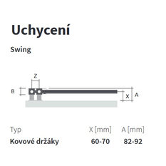 Těleso koupelnové trubkové Isan Swing 1210 x 600 mm, 620 W, pravé, klasické připojení, sněhově bílá RAL 9016