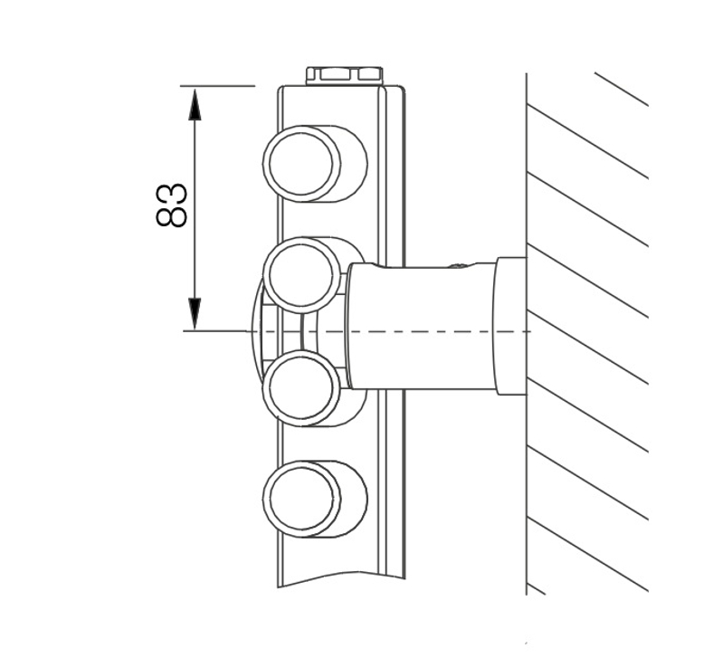 Těleso koupelnové trubkové Koralux Rondo Max KRM 1500/750, výkon 1197 W, klasické připojení, barva bílá