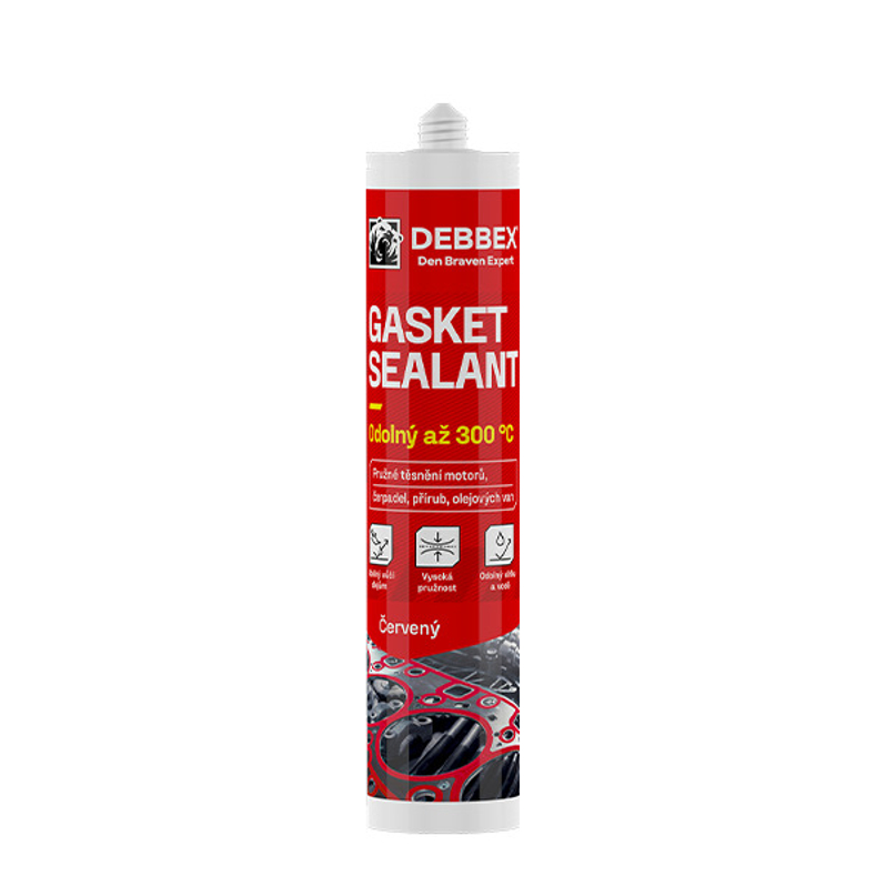 Silikon Den Braven Gasket sealant kartuše 280 ml, cihlově červená