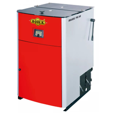 Pyrolytický kotel na dřevo a hnědé uhlí Rojek PK 30 kW, 5. třída dřevo, 4. třída hnědé uhlí