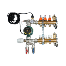 UNIMIX - univerzální sestava - skříň N-MAX 3 - 3/4˝xEK, 8cestný, DAB.EVOSTA2 40-70/130, mosaz IVAR.UNIMIX