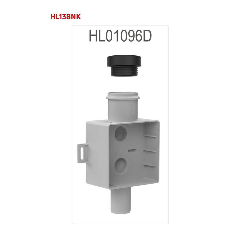 Podomítkové těleso odtoku pro klimatizační jednotky - stavební ochranný kryt HL Hutterer & Lechner, 100x100mm, bez příslušenství i ZU