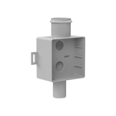 Podomítkové těleso odtoku pro klimatizační jednotky - stavební ochranný kryt HL Hutterer & Lechner, 100x100mm, bez příslušenství i ZU