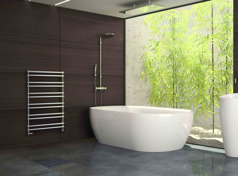 Těleso koupelnové PMH Ulysses 900 x 838 mm, 400 W, klasické připojení, Metalická antracit lesklá