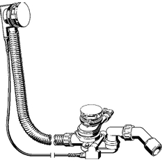 Odtok/přepad Viega 6145.51 725 x 40/50