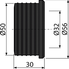 Vrapová vložka Alcaplast průměr 50/32 mm Z0004-ND