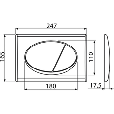 Ovládací deska Plano R70 dual bíla