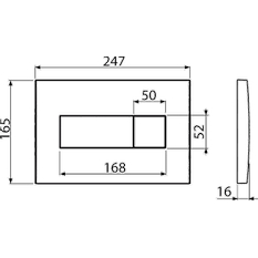 Ovládací tlačítko Alcadrain (Alcaplast) pro předstěnové instalační systémy, černá-lesk M378