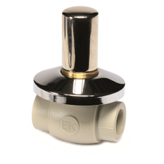 Kohout podomítkový kul.Wavin Ekoplastik PPR d20 s kovovou krytkou