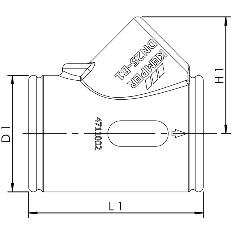 Izolační pouzdro pro ventily se šikmým sedlem Kemper, DN 32