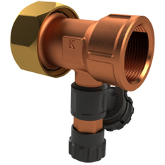 Šroubení s vnitřním závitem z červeného bronzu Kemper, s vypouštěním, DN 15