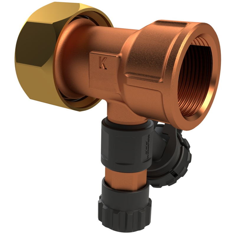 Šroubení s vnitřním závitem z červeného bronzu Kemper, s vypouštěním, DN 40