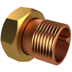 Šroubení s vnějším závitem z červeného bronzu Kemper, DN 15