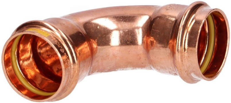 Oboustranný lisovací oblouk GAS Cu PG5002 aa (press x press), d35 / 90° 