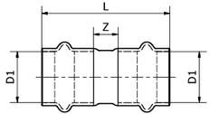 Nátrubek Conex Cu PG5270 Press Gas, d 40 mm
