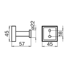 Háček Plano Davos Cube 45 x 57 x 57 mm