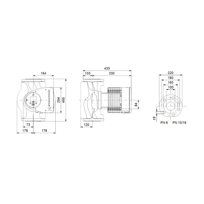 Čerpadlo oběhové Grundfos MAGNA3 100-120 F 450 1x230V PN10