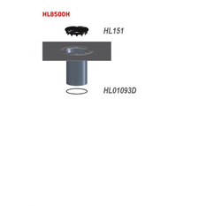 Nástavec pr.146mm s asfaltovou manžetou, vhodný pro série HL3100 a HL5100 HL Hutterer & Lechner